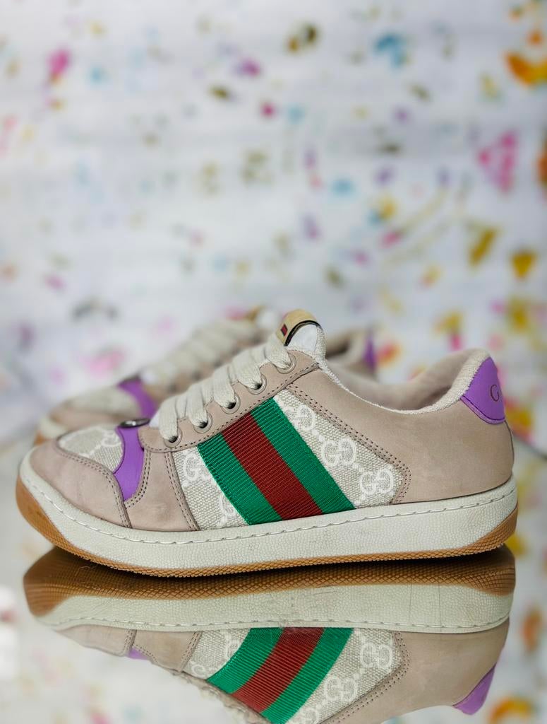 Gucci GG lila screener sneakers maat 36 (890 euro), Overige kleuren, Gucci EU, Gucci, Customercare@gucci.com