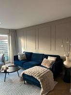 Bank velvet blauw te koop!, Huis en Inrichting, Banken | Bankstellen, Ophalen, Zo goed als nieuw, 75 tot 100 cm, 200 tot 250 cm