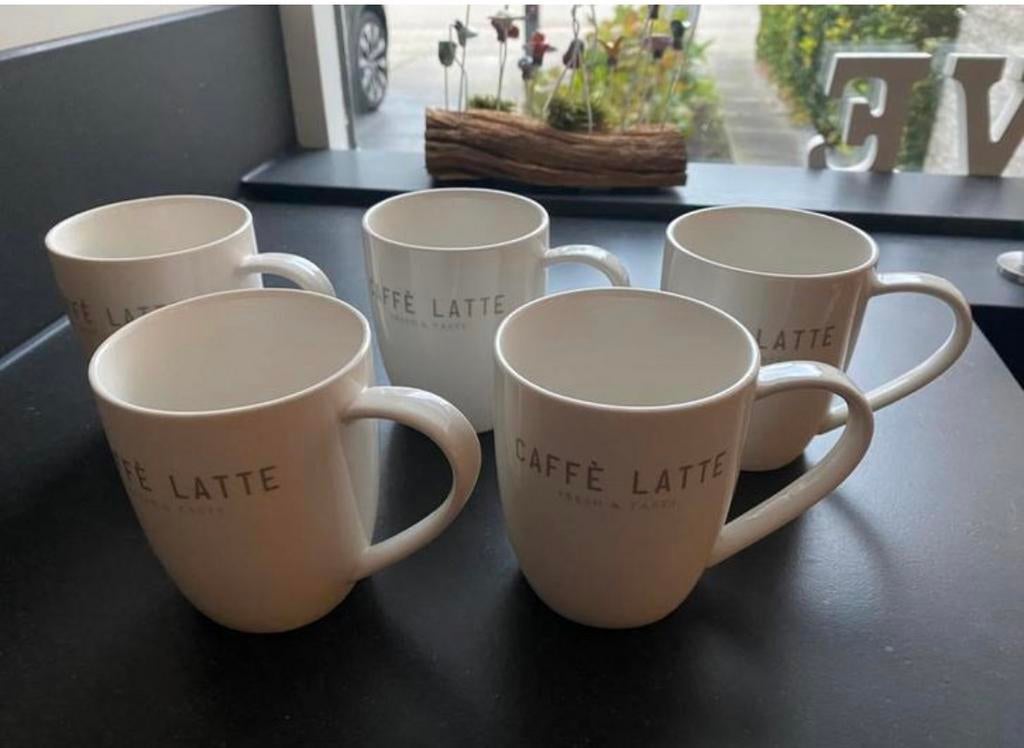 5 prachtige Riviera Maison latte bekers, Huis en Inrichting, Overige Huis en Inrichting, Ophalen of Verzenden