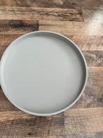 Ronde decoratieve dienblad/onderzetter - Grijs, Huis en Inrichting, Woonaccessoires | Dienbladen, Ophalen of Verzenden, Zo goed als nieuw