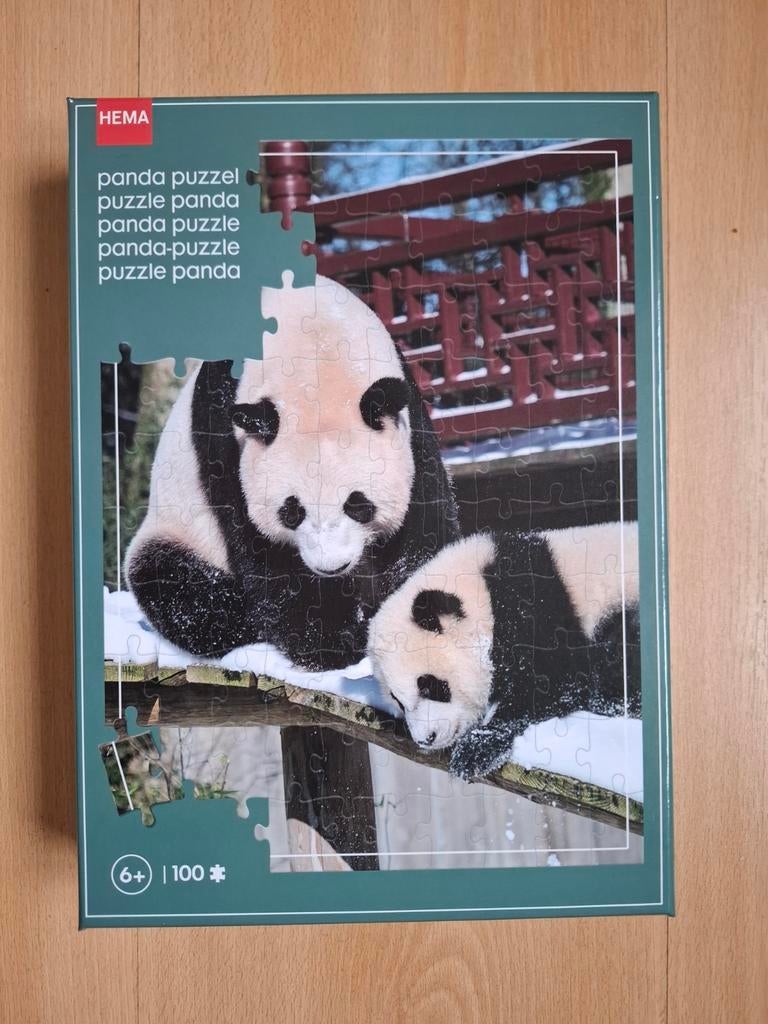 panda puzzel 100 stukjes, Hobby en Vrije tijd, Denksport en Puzzels, Ophalen of Verzenden, Minder dan 500 stukjes, Zo goed als nieuw