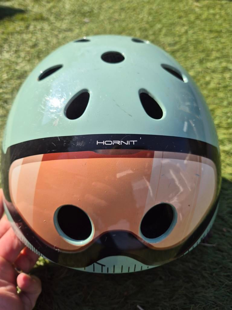 Hornit kinderfietshelm groen met verlichting maat S, Ophalen