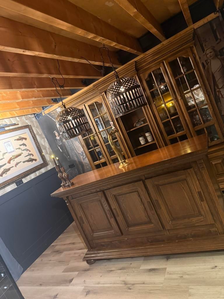 Antieke eiken bar set toog man cave cafe kroeg overkapping, Huis en Inrichting, Barren, Ophalen of Verzenden, Zo goed als nieuw