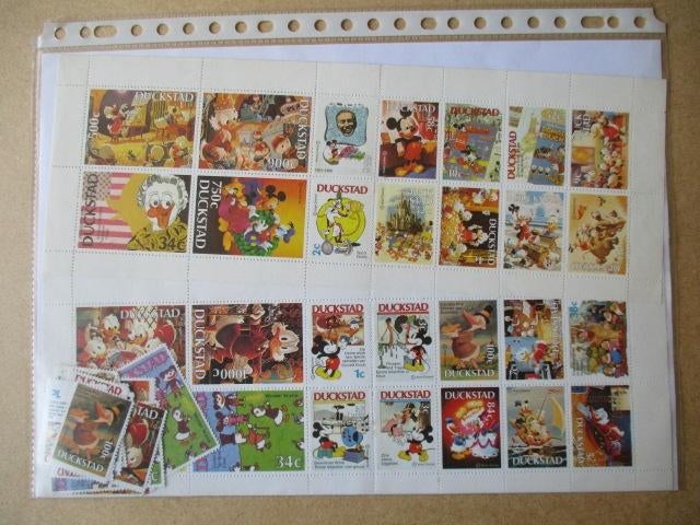 adv10186 duckstad postzegels, Ophalen, Overige figuren, Gebruikt, Overige typen