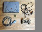 Sony PlayStation 1 (PS1) + controller + memory card + AV kab, Ophalen of Verzenden, Gebruikt, Met 1 controller
