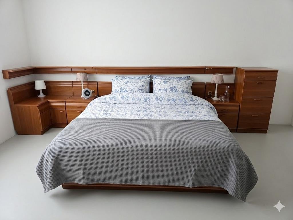 Prachtig kersenhouten slaapkamer meubelset met kaptafel, Ophalen, Gebruikt, Tweepersoons, Klassiek, Kersenhout