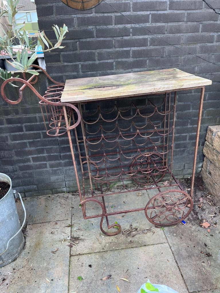 Oud wijnrek / Oude wijnkar, Antiek en Kunst, Ophalen