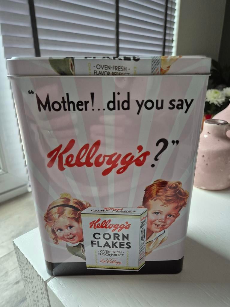 Kellogg's Corn Flakes blik, Verzamelen, Blikken, Ophalen of Verzenden, Gebruikt, Overige, Overige merken