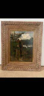 Hein Kever 1864-1922 olieverf op doek gesigneerd 49x59 cm, Ophalen