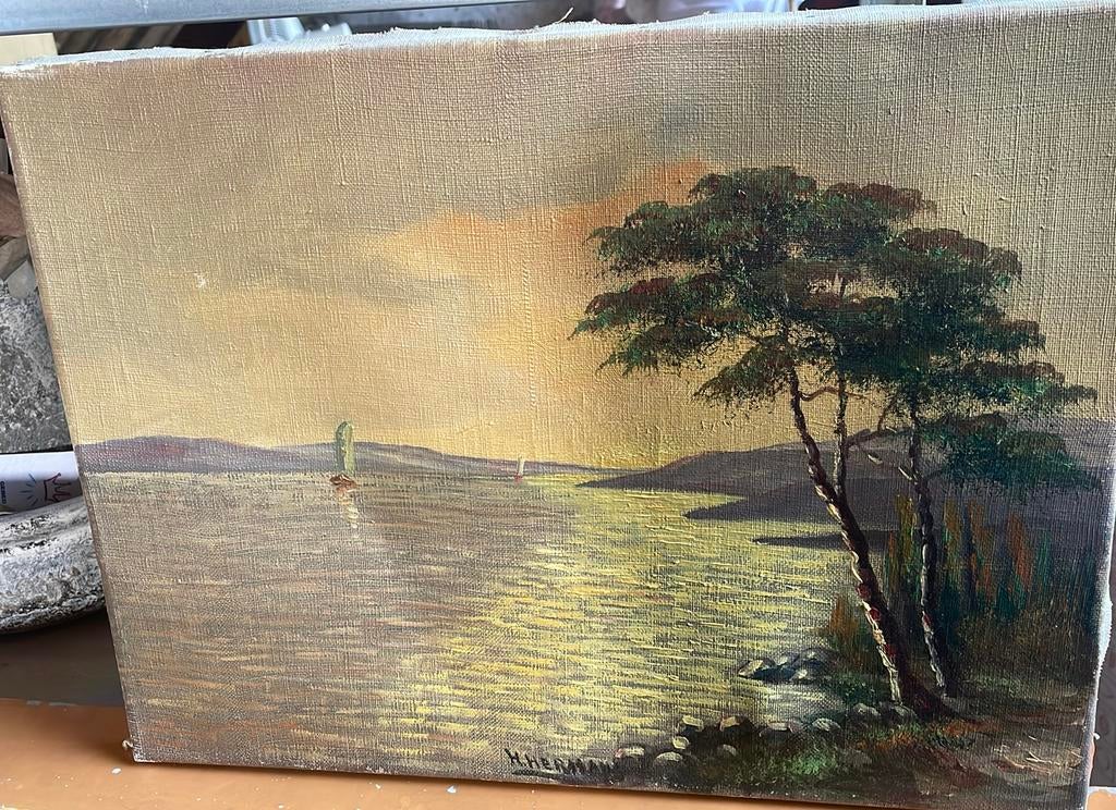 Orgineel Schilderij H.Hermans, Antiek en Kunst, Ophalen