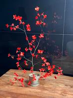 Kunst Rood Bloesem Boompje, Ophalen of Verzenden, Nieuw, Binnen