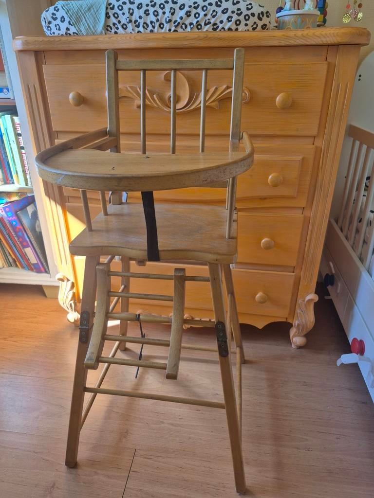 Vintage houten kinderstoel, Kinderen en Baby's, Kinderstoelen, Ophalen, Gebruikt, Overige typen