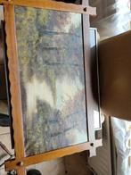 Schilderij met boslandschap en houten lijst, Antiek en Kunst, Kunst | Schilderijen | Klassiek, Ophalen