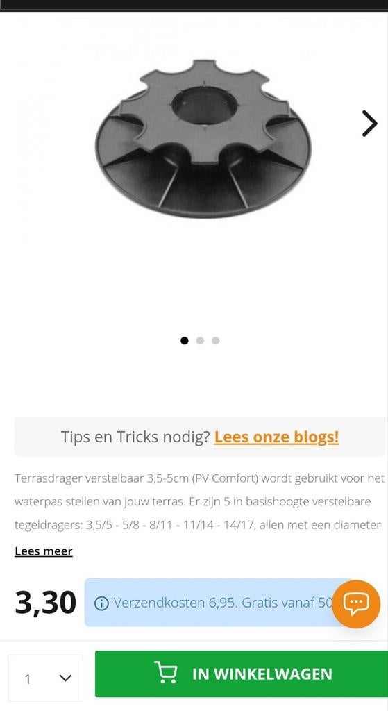 Tegeldragers Solidor 2 maten, Tuin en Terras, Ophalen