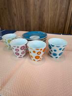 Retro espresso kopjes LBVYR (4 stuks) in originele doos!, Overige materialen, Ophalen of Verzenden, Zo goed als nieuw, Overige stijlen