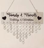 Houten Verjaardagskalender met Hartjes & Rondjes, Huis en Inrichting, Ophalen of Verzenden, Nieuw