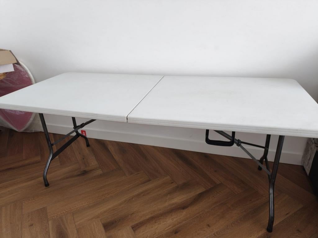 Handige klaptafel/vouwtafel. Let op: betreft gebruikte tafel, Huis en Inrichting, Tafels | Eettafels, Gebruikt, 100 tot 150 cm