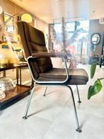 4 x Artifort Fauteuil - Bruin Stof & Chroom, Ophalen of Verzenden