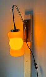 Peill & Putzler | Wandlamp | Oranje Opaline Glas |, Ophalen of Verzenden, Zo goed als nieuw, Metaal, Hanglamp | Opaline Glas | Design | Duits | Oranje | Vintage |