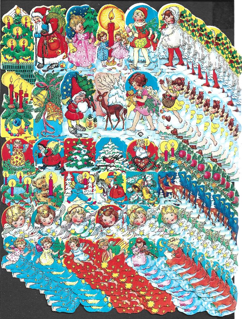 10 vel 3066 EAS Vrolijke Kerst oude poëzieplaatjes, Verzenden