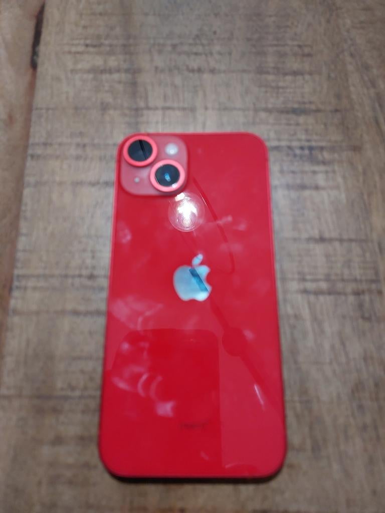 Rode iPhone 14 met Otterbox hoesje, Ophalen, 128 GB, Zo goed als nieuw, Rood