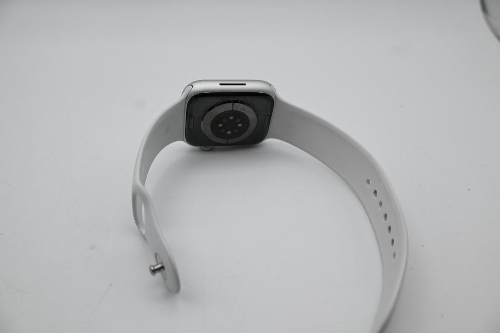 Apple Watch 8 45mm GPS 100% Batterij B-grade, Gebruikt, Zwart, -, Ophalen of Verzenden