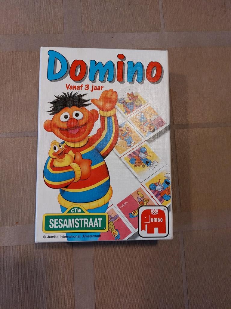 Sesamstraat Domino spel, Een of twee spelers, Ophalen of Verzenden, Gebruikt, Jumbo