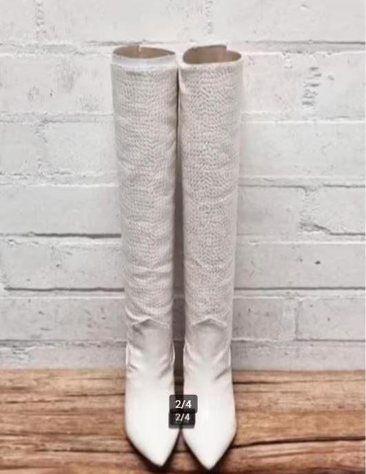 JOSH V - Mooie offwhite laarzen maat 36 - Nieuw €200 - JOSHV, Kleding | Dames, Schoenen, Hoge laarzen, Wit, Nieuw, Ophalen of Verzenden