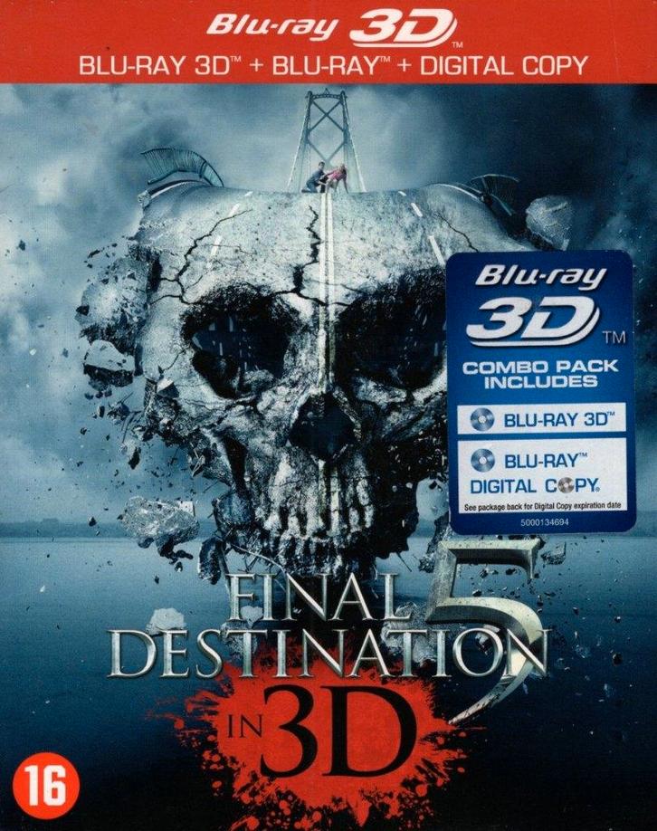 Final Destination 5 in 3D - 3D + bluray - met slipcover - NL, Cd's en Dvd's, Blu-ray, Zo goed als nieuw, Actie, 3D, Verzenden