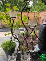Stalen plant/ kaarsen standaard, tuin, roest., Tuin en Terras, Ophalen, Gebruikt, Staande lamp, Netvoeding
