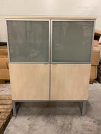 Kast lindehout 4 deurs, Huis en Inrichting, Kasten | Vitrinekasten, Ophalen, Met plank(en), Gebruikt, 100 tot 150 cm