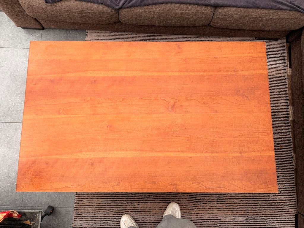 Houten Tafel - Robuust en Stijlvol, Ophalen, Gebruikt, 100 tot 150 cm, Eikenhout