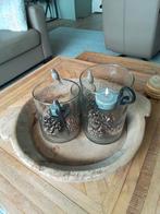 Chapati schaal groot sober stoer landelijk, Ophalen of Verzenden, Zo goed als nieuw, Rond, Hout