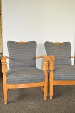 2 identieke fauteuils voor knusse atmosfeer, Ophalen, Hout, Gebruikt, Minder dan 75 cm