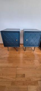 Twee nachtkastjes, blauw, la Redoute, Ophalen, Zo goed als nieuw