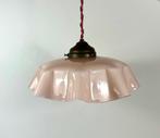 Antieke Franse hanglamp licht roze glazen opaline kap, Antiek en Kunst, Antiek | Lampen, Ophalen of Verzenden