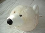BIBIB DIERENKOP TROPHY IJSBEER BASTILE PLUCHE WIT, Ophalen of Verzenden, Nieuw, Overige typen