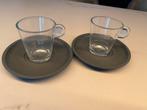 Nespresso espressokopjes met schotels 2 stuks, Huis en Inrichting, Keuken | Servies, Overige typen, Ophalen of Verzenden, Overige stijlen