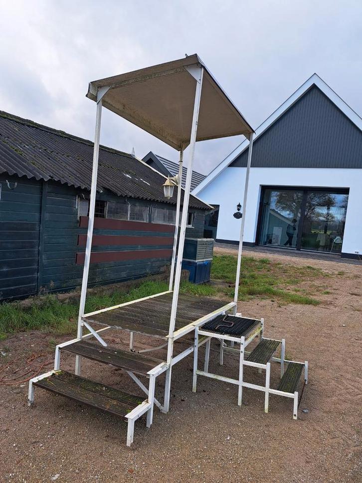 1.5 bij 1 meterCaravan trap met luifel, Tuin en Terras, Overkappingen, Gebruikt, Overige typen, Ophalen of Verzenden