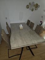 Grote eettafel met 6 stoelen, Ophalen, 200 cm of meer, 50 tot 100 cm, Zo goed als nieuw