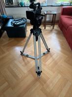 Vinten Statief met Manfrotto 116 MK3 Fluid Head en spreader, Ophalen of Verzenden, Gebruikt, Statief of Scherm