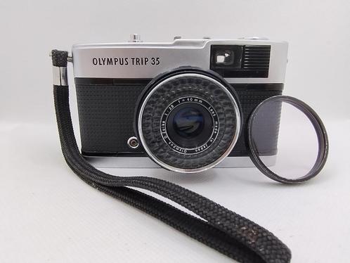Olympus Trip 35 camera met een D.Zuiko-lens 1:2,8 f=40 mm, Audio, Tv en Foto, Fotocamera's Analoog, Gebruikt, Compact, Olympus