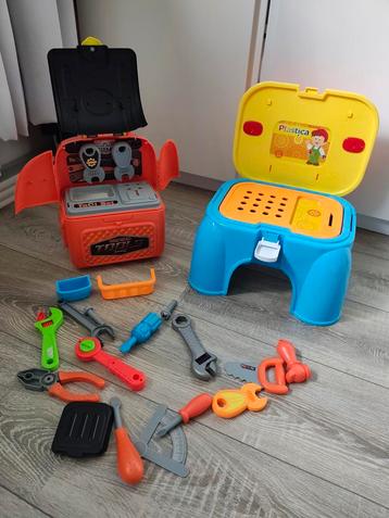 Speelgoed Gereedschapskist Set /speel krukje/opstapje  beschikbaar voor biedingen