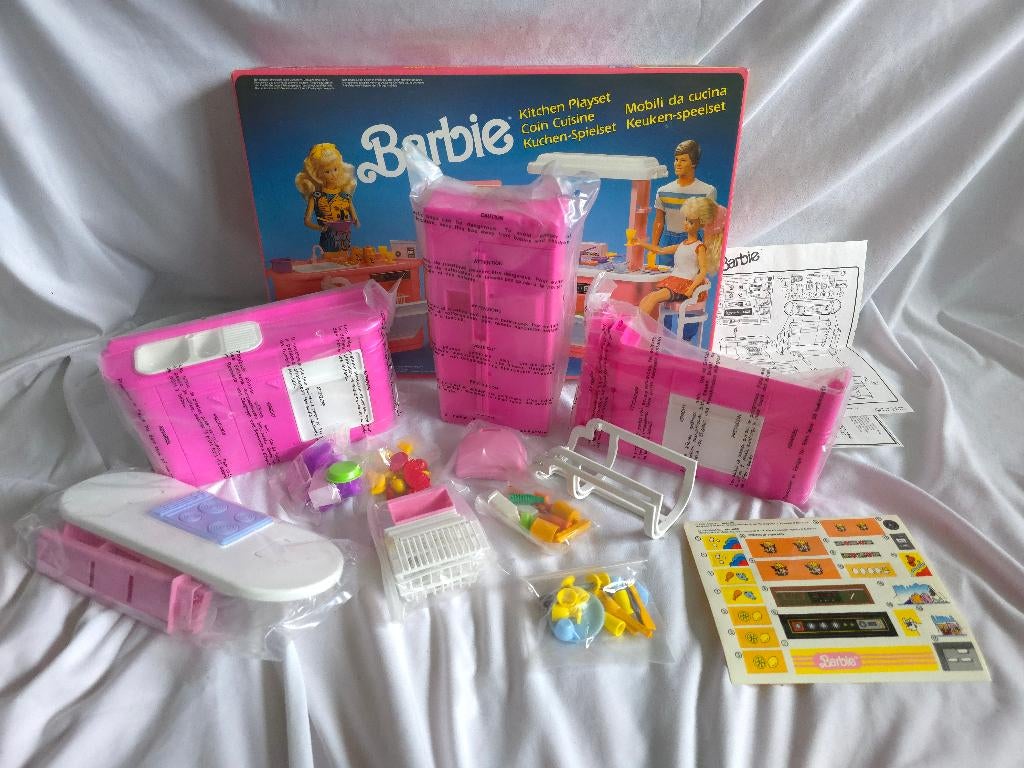 Mattel 8754 Barbie kitchen playset keuken vintage 1990, Ophalen of Verzenden, Nieuw, Barbie