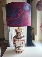 Handgemaakte vaaslamp pauw, Huis en Inrichting, Ophalen of Verzenden, Zo goed als nieuw, Minder dan 50 cm