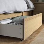 Gratis tweepersoonsbed met bergruimte, Ophalen, Gebruikt, Wit, 140 cm