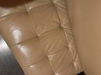 Leren Hoekbank - Taupe/Beige - 260x220cm, 250 tot 300 cm, Gebruikt, Minder dan 75 cm, Hoekbank