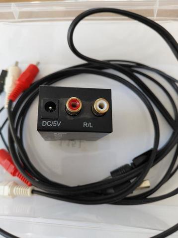 Digitaal naar Analoog Audio Converter + Kabels beschikbaar voor biedingen