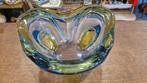 Murano triangel schaal blauw geel groen glas, Antiek en Kunst, Ophalen of Verzenden