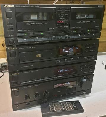 Technics stereo set 4 delig + afstandsbed. beschikbaar voor biedingen